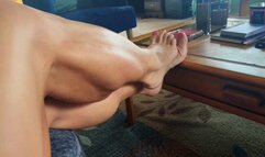 POV Barefoot Toes On Coffee Table