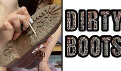 DIRTY BOOTS : Cleaning - Muddy - Shoes fetish - Timberland - Soles - Foot fetish