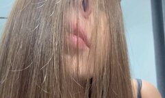 Hair covering face (custom video)