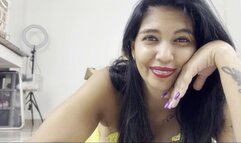 Yellow Dress Sensual Strip Dance Blowjob Dildo Fuck