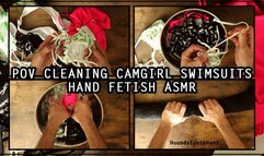 POV Cleaning Camgirl Swimsuits Hand Fetish ASMR