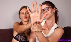 Goddesses Compare Hand Sizes - Comparison - HD MP4