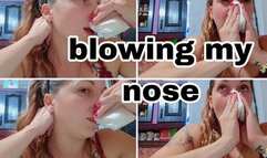 Powerful nasal sounds Hear every detail! Nose blowing