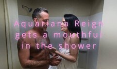 Aquariana gets fucked and a facial in the shower