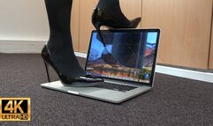 Mathilde crushed her MacBook with her heels