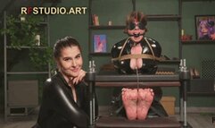 Volchenok - A Tickle Toy - Tickling in a Catsuit, Toe press, Ballgag and Nosehook (UHD 4K MP4)