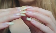 Nail Flicking Sounds Natural Square FingerNails