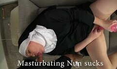 Masturbating Nun Sucks Dick 1