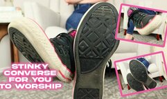 Stinky Converse for You to Worship - HD 1080 - Foot Fetish - Verbal Humiliation - Smelly Shoe Fetish