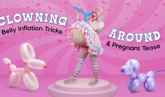 Clowning Around - Belly Inflation & Pregnant Tease