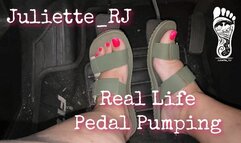 Juliette_RJ Milf driving on a Real Live Pedal Pumping - FOR MOBILE DEVICE USERS - PEDAL PUMPING - BBW LEGS - REVVIG - FOOT FETISH - ARCHED FEET - DRIVING