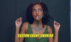 Custom ebony smoking - silly face - Smerald