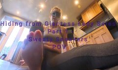 Hiding from Giantess Lady Soles - Part 1 - Sweaty Sneakers - 4K POV