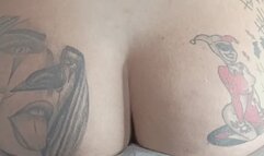 His cock is so hard with my farts he can't resist and cums sitting on his lap