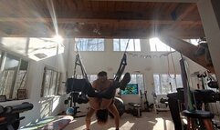 Yoga swing Sex swing FaceFuck first time