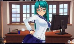 3D HENTAI Schoolgirl with Glasses Fucked the Director and got a High Score