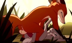 Patreon/Blitzdrachin : Straight Yiff Animation , Cum Inside, Size Difference , Fox and Rabbit