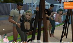 Sims 4:Easel X Painting Frame X Temptation Jeans X Clothed Sex X 6P