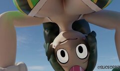 Tsuyu's Sunscreen Reaction [giantess Growth]