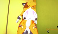 Digimon Hentai - Taomon & Grey Fox Hard Sex 2/2