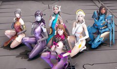 [MMD] Red Velvet - Red Flavor StripDance Dva Mercy Pharah Mei Symmetra Widowmaker Overwatch Hentai