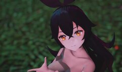 Mmd R18 Amber Genshin Impact Sexy and Hot with Shaved Pussy