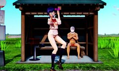 Mmd R18 Sex Danced at a Bus Stop in the Countryside