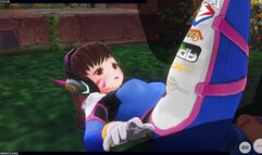 3D HENTAI DVA from Overwatch Fucking in the Garden