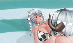 3D HENTAI YURI Cow Girl Fucks her Girlfriend