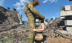 The Brunette Alice got Pregnant from the Brute Strongman | Fallout 4 - Anime Porno Games