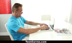 TeenCurves - Step-Dad Catches Daughter Twerking for Social Media