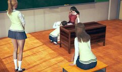 Student Lick Teacher's Pussy in Class Room | two Student Watching POV