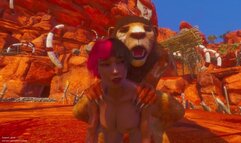 Woman Gets Turned into a Tribal Furry's Slave
