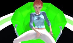 Gwen Tennyson from Ben 10 Rubbing her Clit