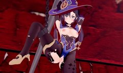 [VR 360 4K] Mona Genshin Hanging up the leg