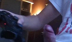 Using vibrating game controller as a sex toy until throbbing ejaculation