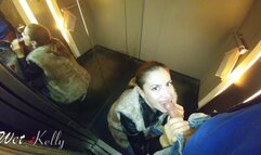 College girl blowjob in the elevator. WetKelly