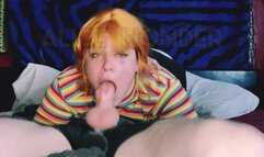 THROATPIE - POV ROUGH SLOPPY 69 Deepthroat Face Fuck for Ginger the Deepthroat Queen in Training