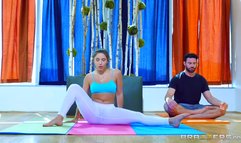 Pornstar yoga starring teasing babes in tight pants