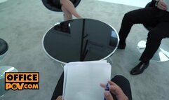 OfficePOV - Office Babe Fucks And Drinks Cum To Close T 2
