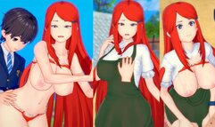 [Hentai Game Koikatsu! ]Have sex with Big tits Naruto Kushina Uzumaki.3DCG Erotic Anime Video.