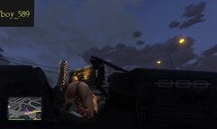 Recieving blowjob from the strippers ( Grand Theft Auto V)
