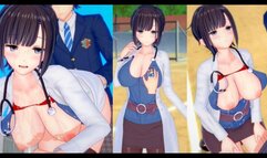 【エロゲーコイカツ！】爆乳保健の先生のおっぱい揉みまくりH！巨乳仁王立ち手コキ・フェラ・パイズリ・正常位・バック(アニメ3DCG動画)[Hentai Game Koikatsu! ](Anime 3D