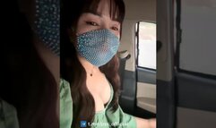 Girl masturbating in the car