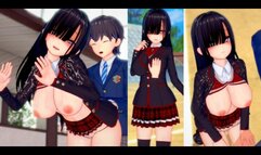 【Hentai Game Koikatsu！】Black hair girl is rubbed her boobs. And sex.(Anime 3DCG video)
