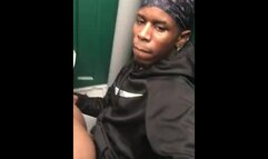 Girl gets fucked in park porta potty