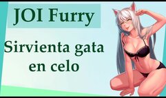 JOI Furry hentai. Sirvienta maid en celo.