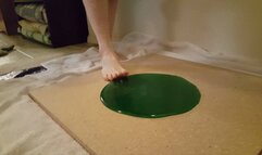 Monster Stuck Barefoot in Seafoam Glue