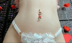 Rose Dangle Ring Belly Button Fingering (HD) WMV