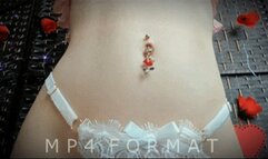 Rose Dangle Ring Belly Button Fingering (HD) MP4
